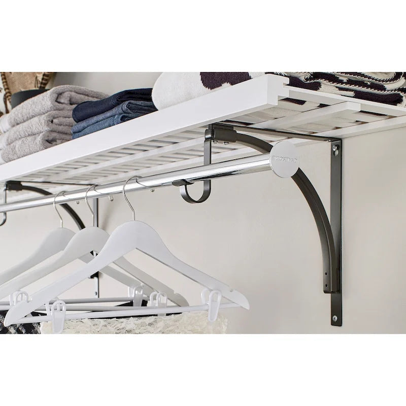 Soporte de estante reversible de acero bronceado