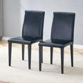PU Leather High-Back Dining Chairs, Set of 2