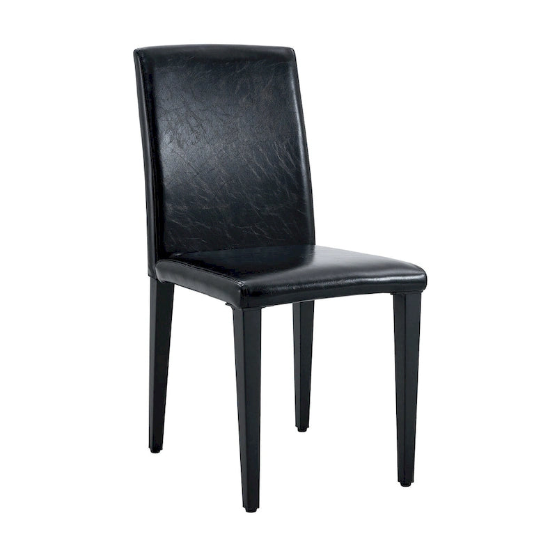 PU Leather High-Back Dining Chairs, Set of 2