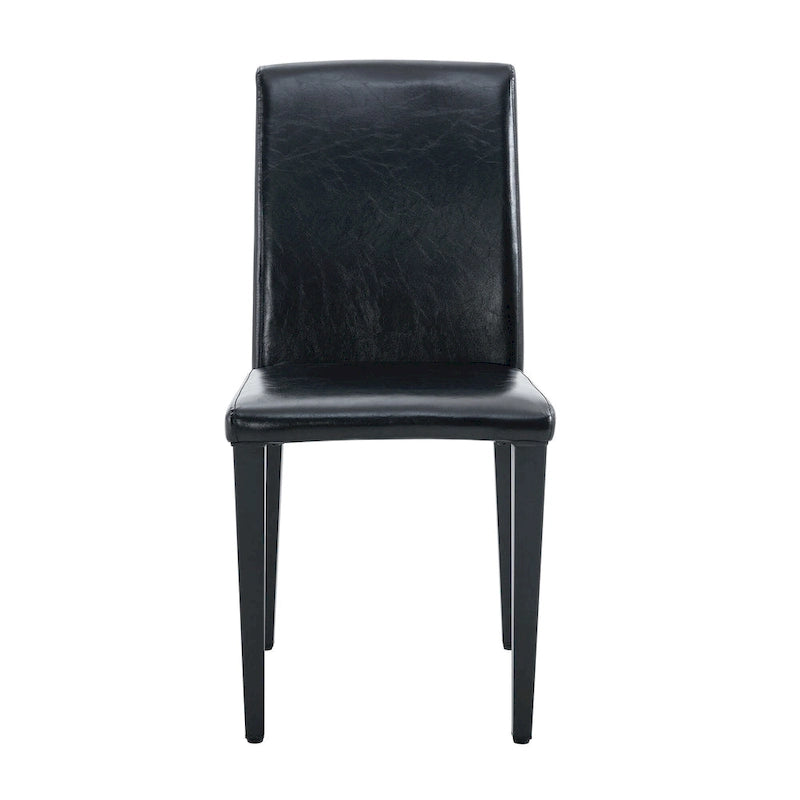 PU Leather High-Back Dining Chairs, Set of 2