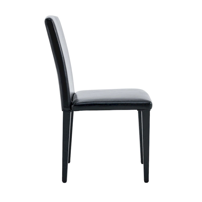 PU Leather High-Back Dining Chairs, Set of 2