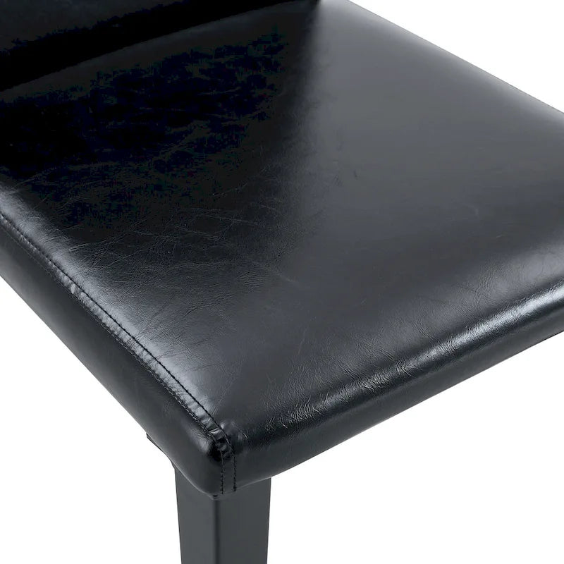 PU Leather High-Back Dining Chairs, Set of 2