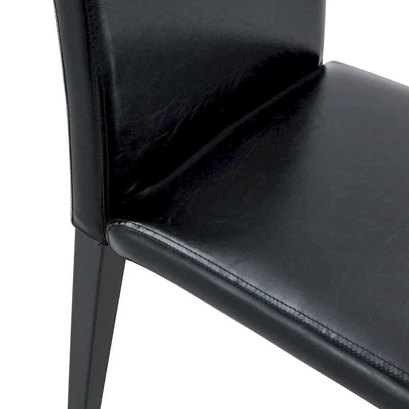 PU Leather High-Back Dining Chairs, Set of 2