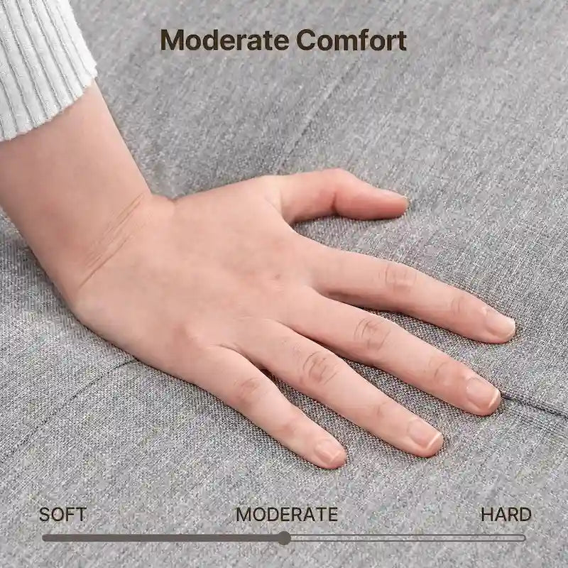 Canapé en tissu de 67 pouces avec accoudoirs moelleux et 3 coussins