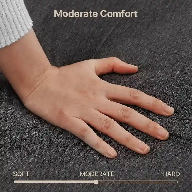 Canapé en tissu de 67 pouces avec accoudoirs moelleux et 3 coussins