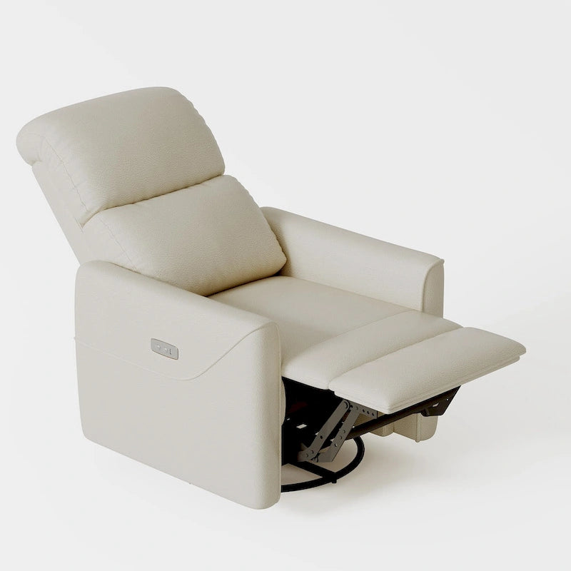 Elektrischer Dreh-Gleiter-Sessel aus PU-Leder mit USB-Anschluss