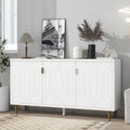 Mueble para TV de 65 pulgadas con 3 puertas y estantes ajustables