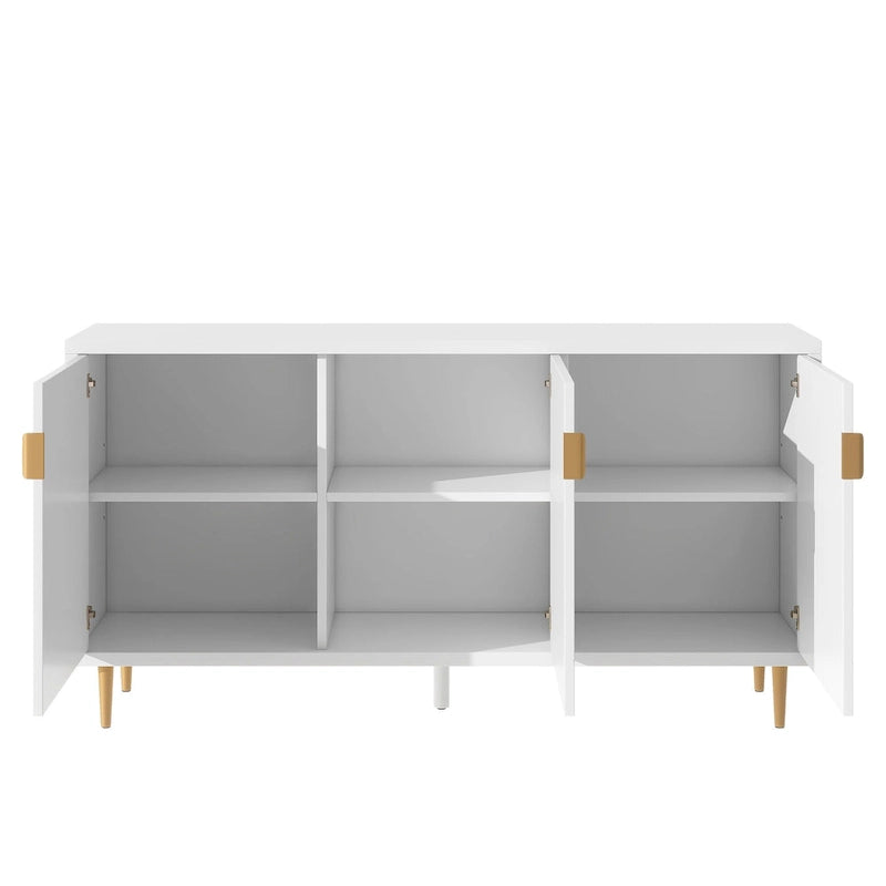 Mueble para TV de 65 pulgadas con 3 puertas y estantes ajustables