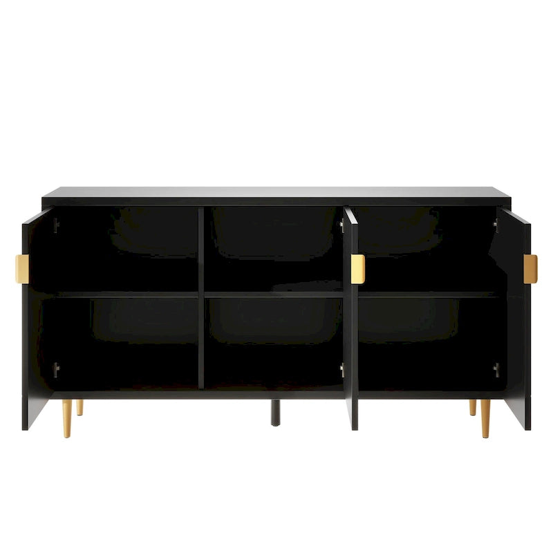Mueble para TV de 65 pulgadas con 3 puertas y estantes ajustables