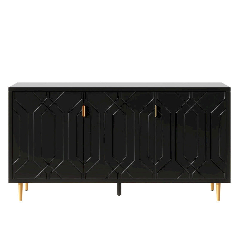Mueble para TV de 65 pulgadas con 3 puertas y estantes ajustables