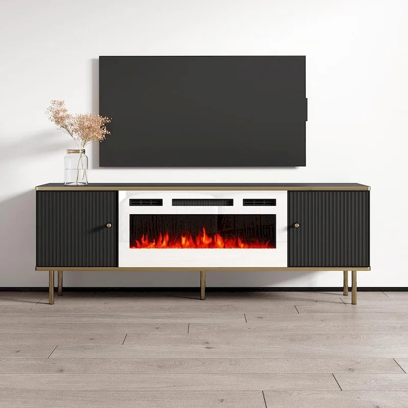 Mueble para TV con chimenea eléctrica de 63 pulgadas
