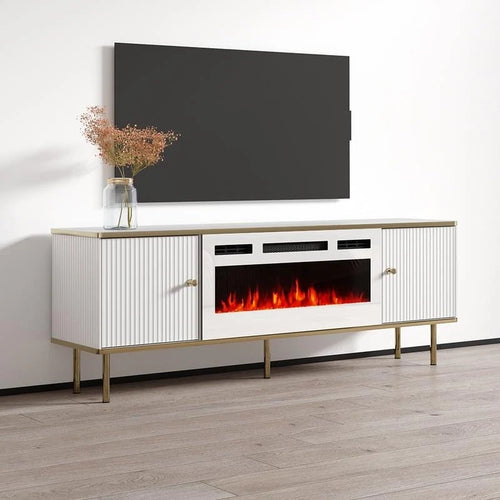 TV-Board mit elektrischem Kamin, 63 Zoll