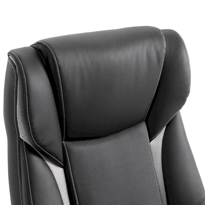 Silla de oficina negra giratoria y ajustable con respaldo de malla