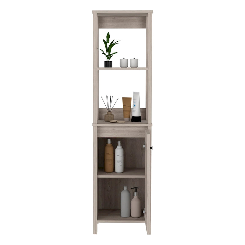 Armario para ropa de baño con 4 estantes y una puerta