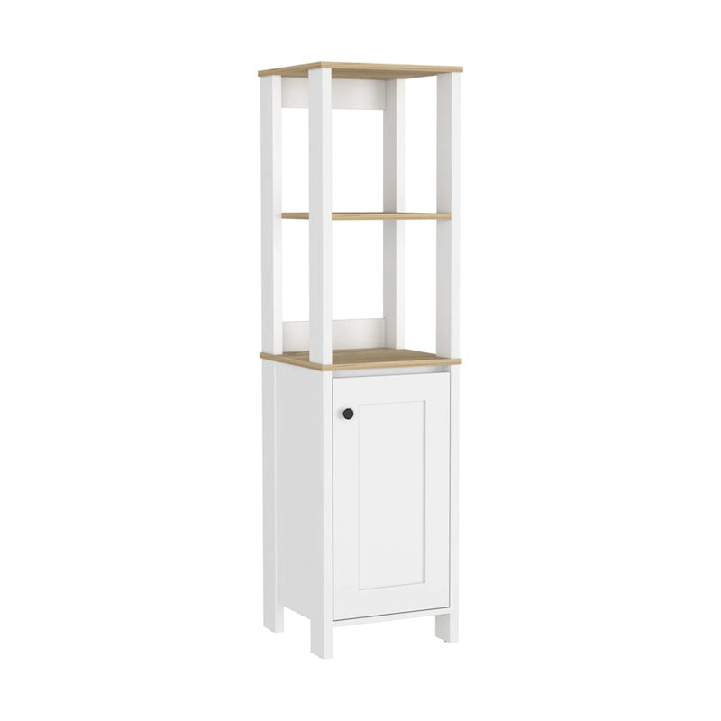 Armario para ropa de baño con 4 estantes y una puerta