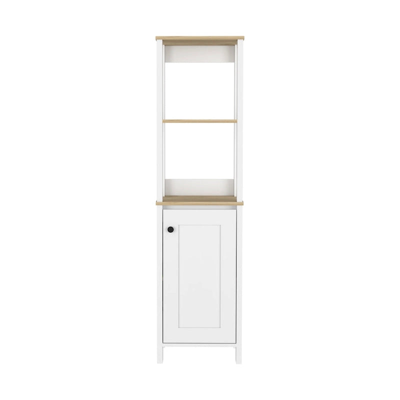 Armario para ropa de baño con 4 estantes y una puerta