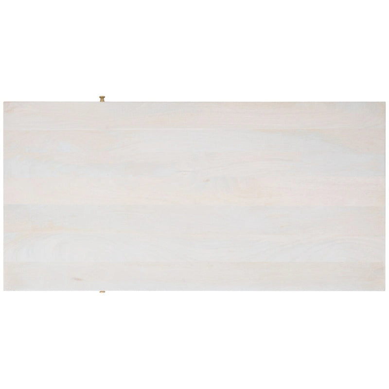Couchtisch aus Mangoholz mit Schublade und Ablage