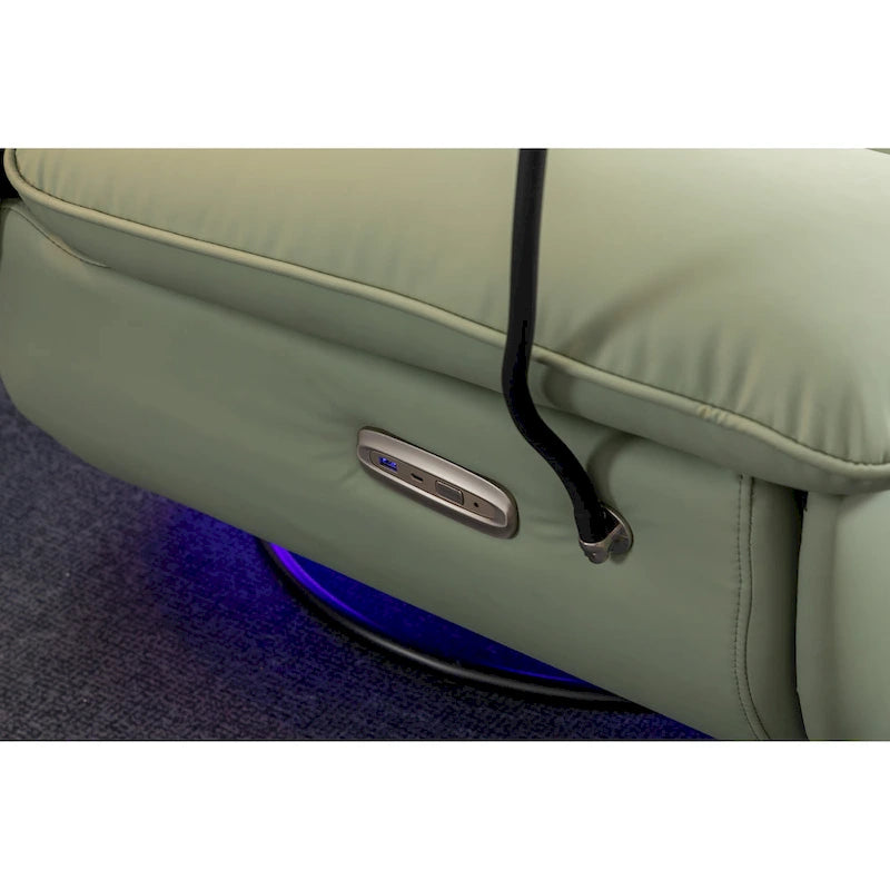 Sillón reclinable giratorio 270° con altavoz y puertos de carga