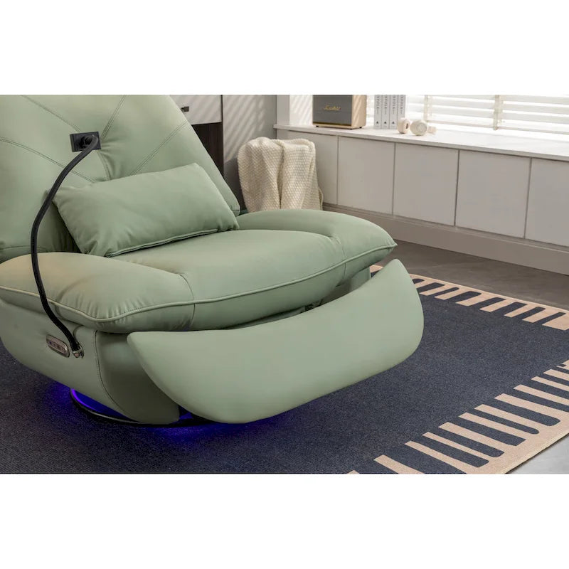Sillón reclinable giratorio 270° con altavoz y puertos de carga