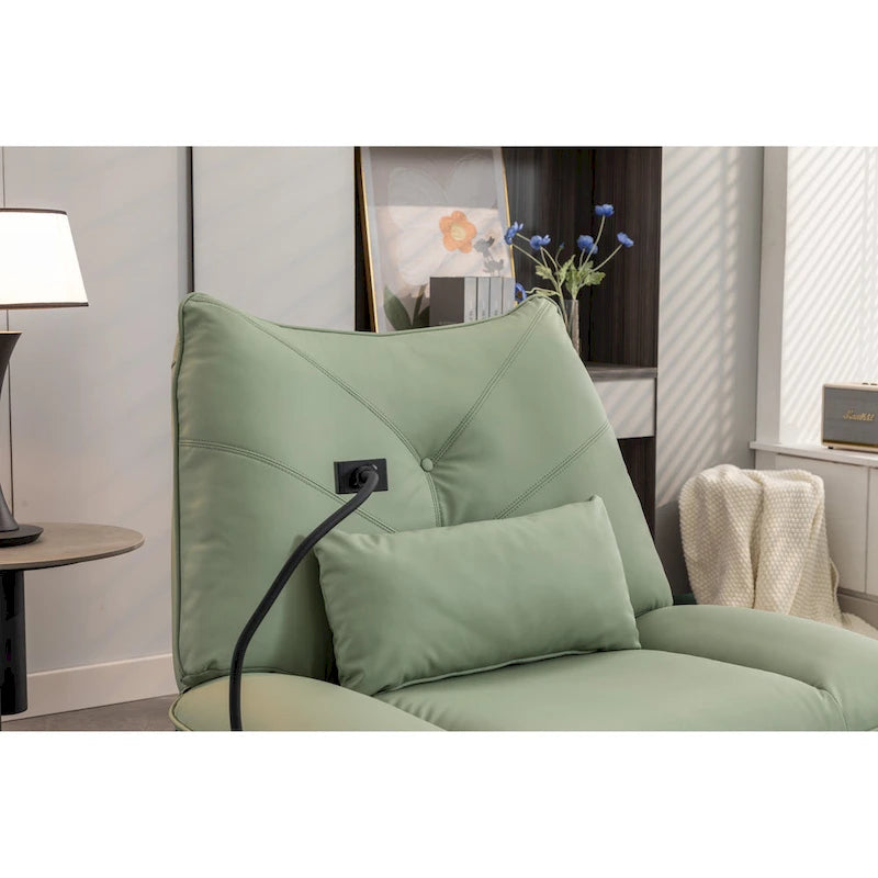 Sillón reclinable giratorio 270° con altavoz y puertos de carga