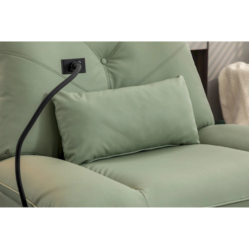Sillón reclinable giratorio 270° con altavoz y puertos de carga