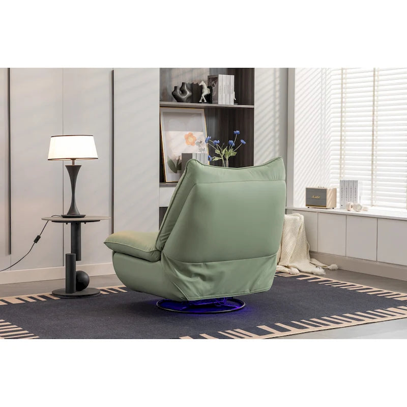 Sillón reclinable giratorio 270° con altavoz y puertos de carga