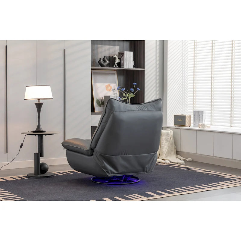 Sillón reclinable giratorio 270° con altavoz y puertos de carga