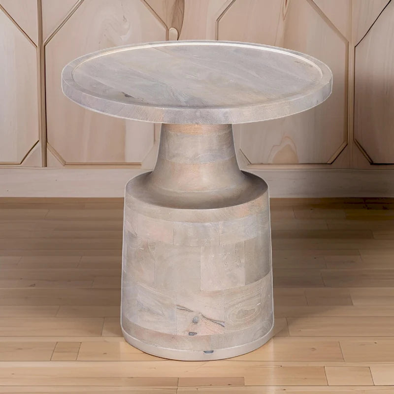 Mesa auxiliar de madera de mango
